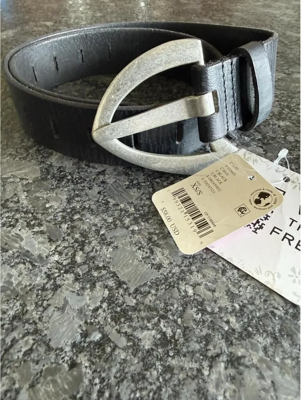 Free People Women's Black Belt